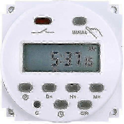 Programmable Electronic Timer with LCD Display, 12V DC 16A, 28 Built-In Modes, Max Time Control Up to -6 Hrs