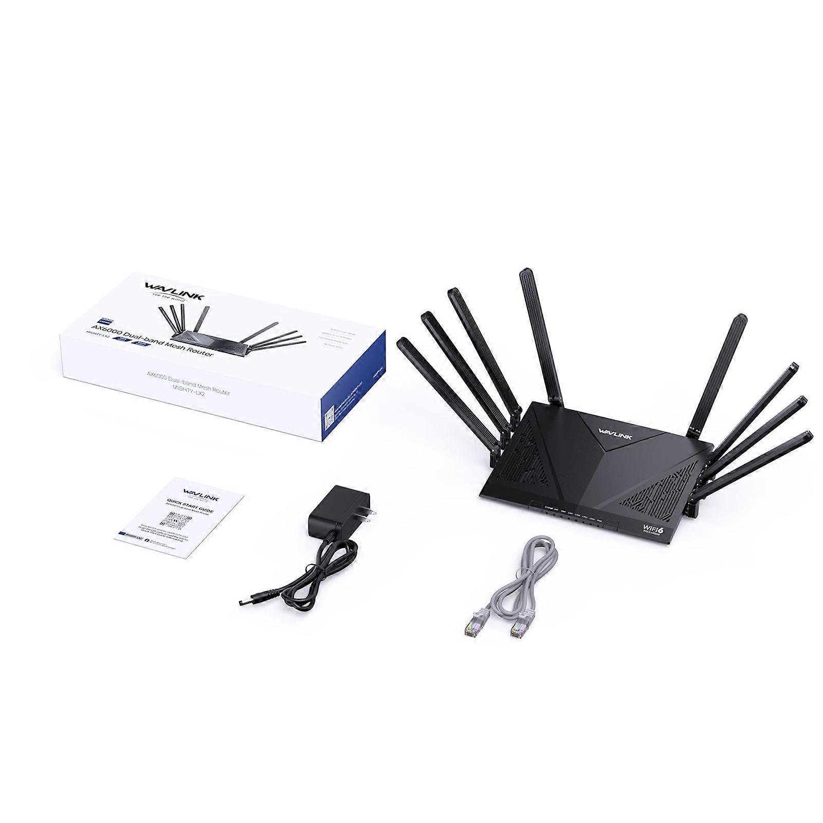 WiFi6 Dual Band Router 2.4ghz and 5ghz 256 Devices High Gain Antenna Mesh Wi-Fi WAN LAN USB 3.0 2000 sq ft Coverage Best Wifi Router for Large Home