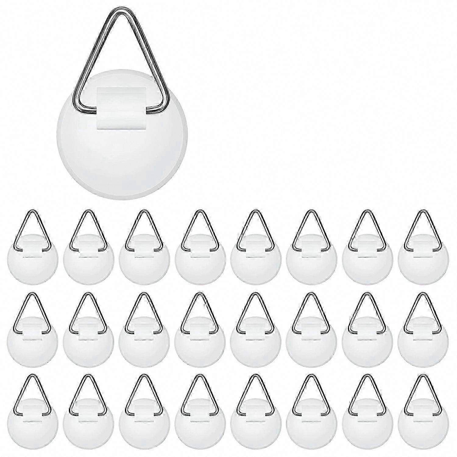 Adhesive Wall Hooks for Plates - Round Self-Stick Hangers, No Damage Sticky Hooks for Wall