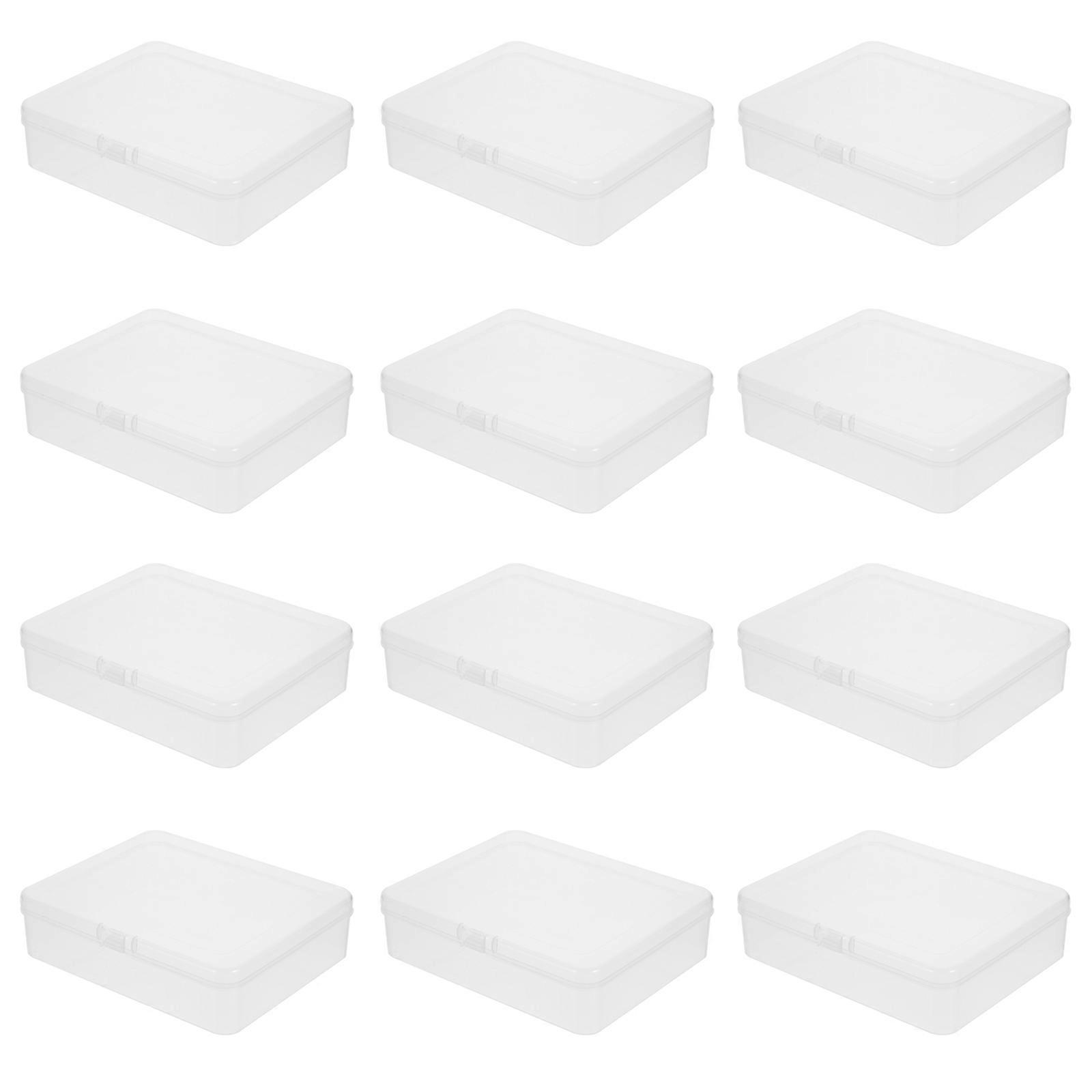 12pcs Plastic Storage Boxes for Hardware, Crafts, Jewelry – Lightweight and Compact for Desktop and Workspace Organization