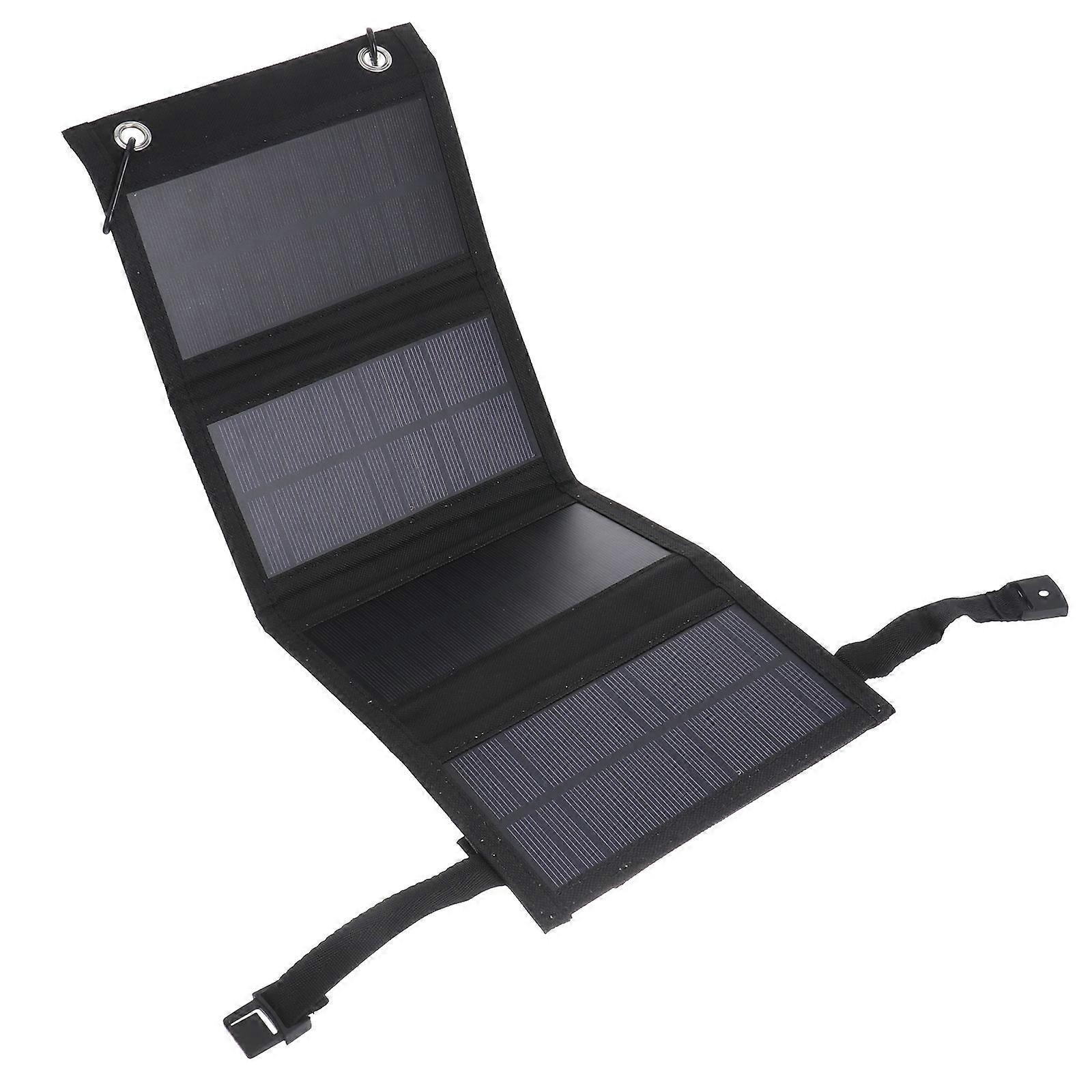 Portable Solar Panel Foldable Outdoor Equipment Black Monocrystalline Solar Energy Conversion 1 Set