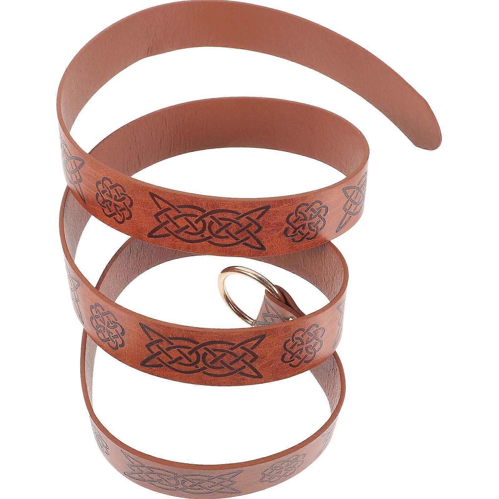 Cosplay Sword Belt Medieval Belt Brown Alloy and Faux Adjustable Length 1Set