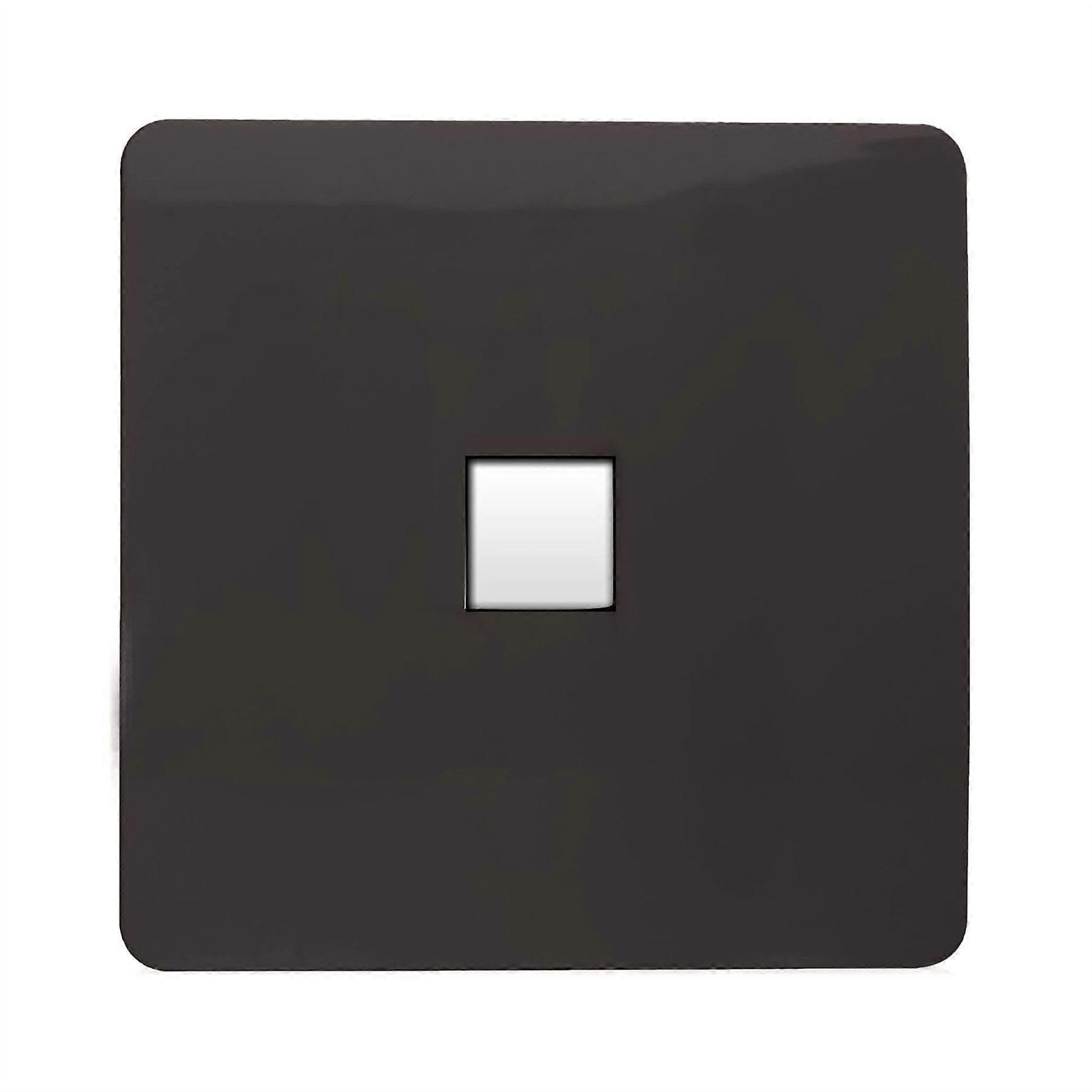 Trendi Switch 1 Gang RJ45 Cat 6 Modern Designer PC Ethernet Socket in Dark Brown