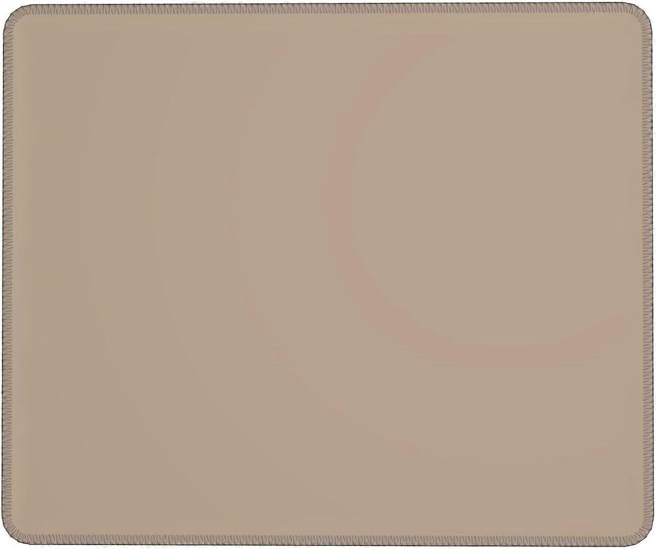 Solid Color Light Brown,Mouse Pad with Antifray Stitching, Waterproof Surface &