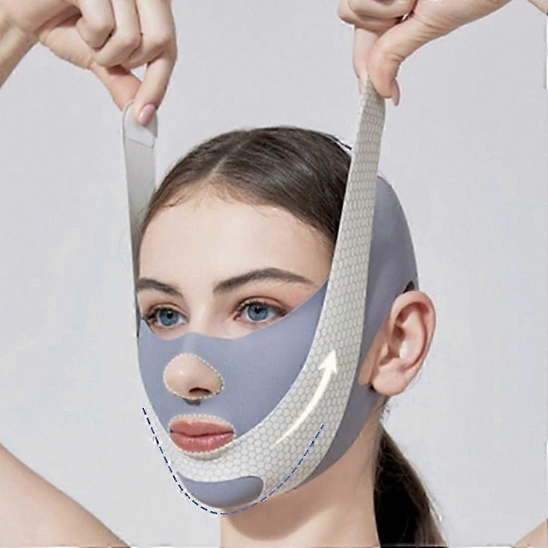 Facial Contour Mask for Chin and Jawline, V-Shape Lifting Band for Enhanced Tightening and Definition