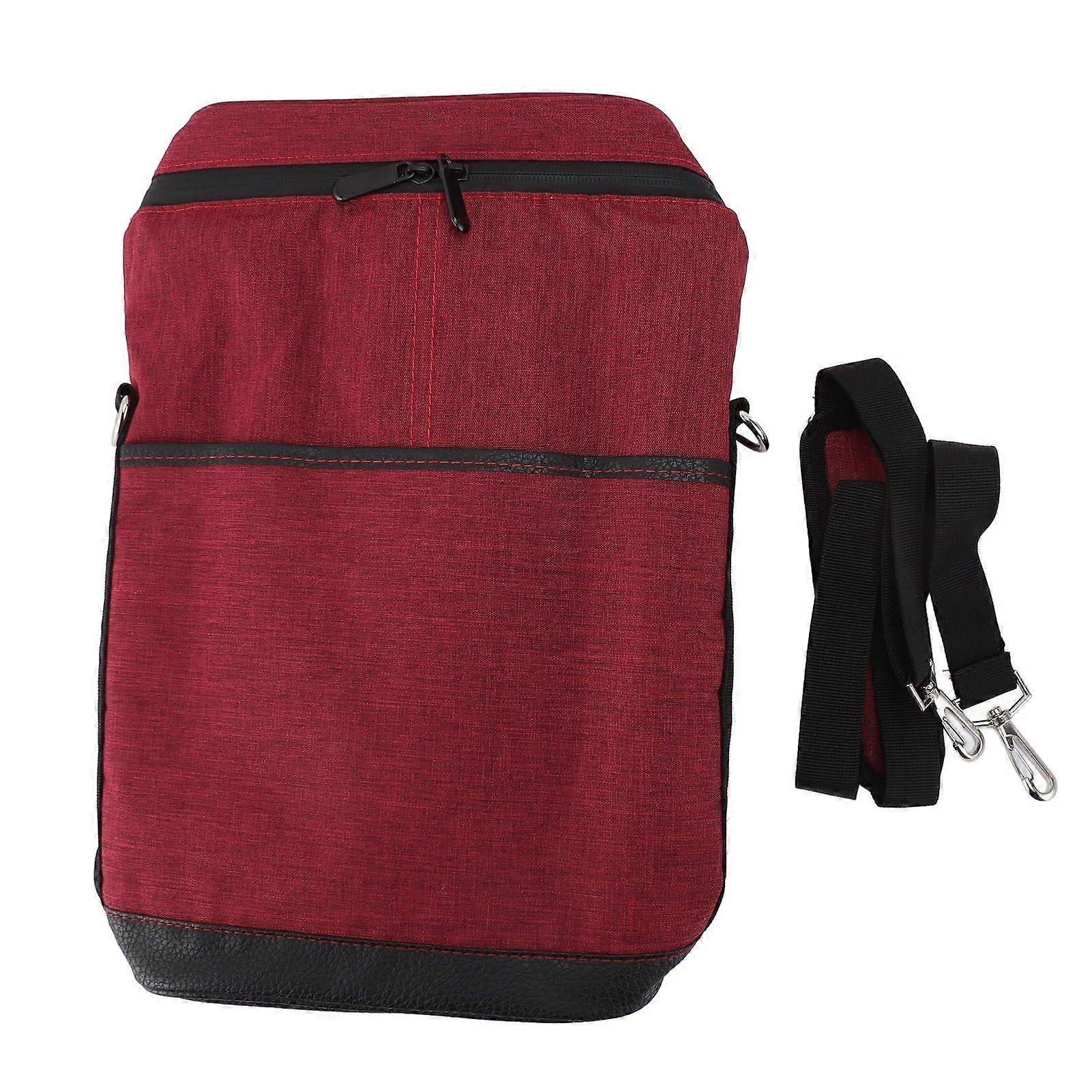 2 Bottle Wine Cooler Bag Leakproof Insulated Padded Wine Carrier Portable Wine Case with Handle Adjustable Shoulder Strap for Travel Red