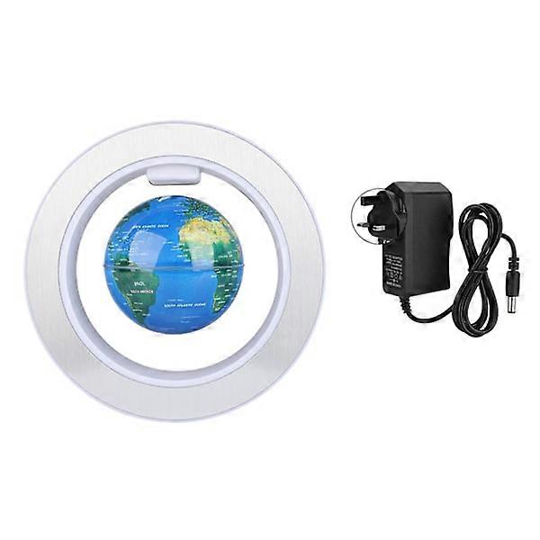Floating Globe Magnetic Levitation Rotating World Map Globe with LED Light Decor (UK Plug)