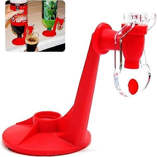 2 Liters Beverage Dispenser, Coca-Cola Soft Drink Dispenser Bottle Upside Down Drinking Fountains Water Dispenser Machine for Party Home Bar (Style 1)