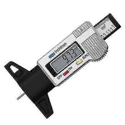 Silver Car Tire Tread Depth Measuring Ruler, Tire Wear Detector Az2...