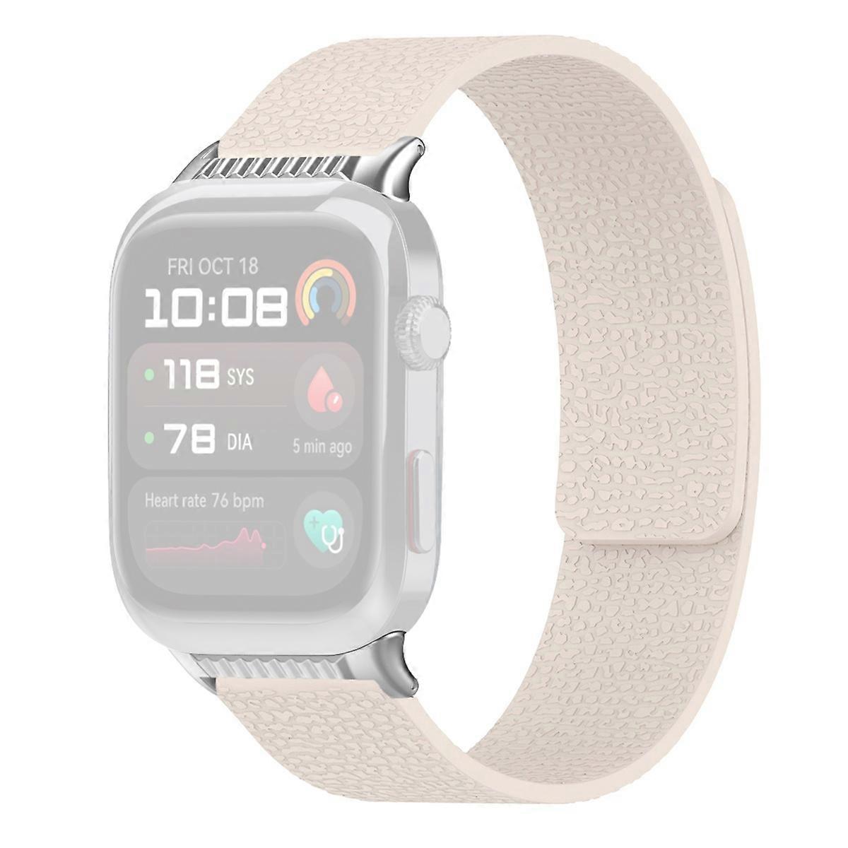 For Huawei Watch D2 Silicone Watch Band Litchi Texture Magnetic Wrist Strap - Starlight