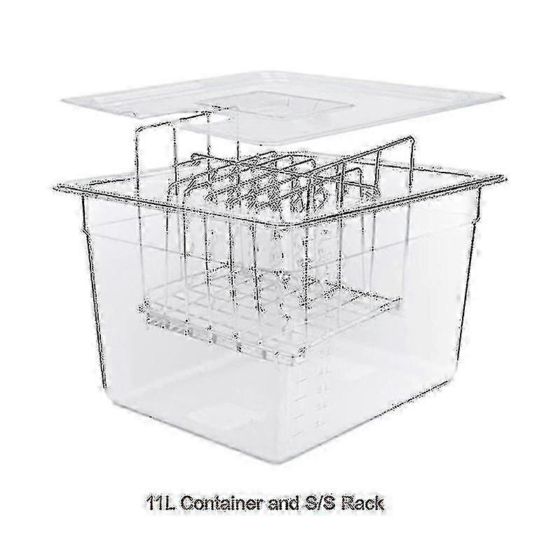 2025 Stainless Steel Sous Vide Rack And 11l Sous Vide Cooker Containers Sets Detachable Dividers Separator For Immersion Circulators(,rack N 11l Conta
