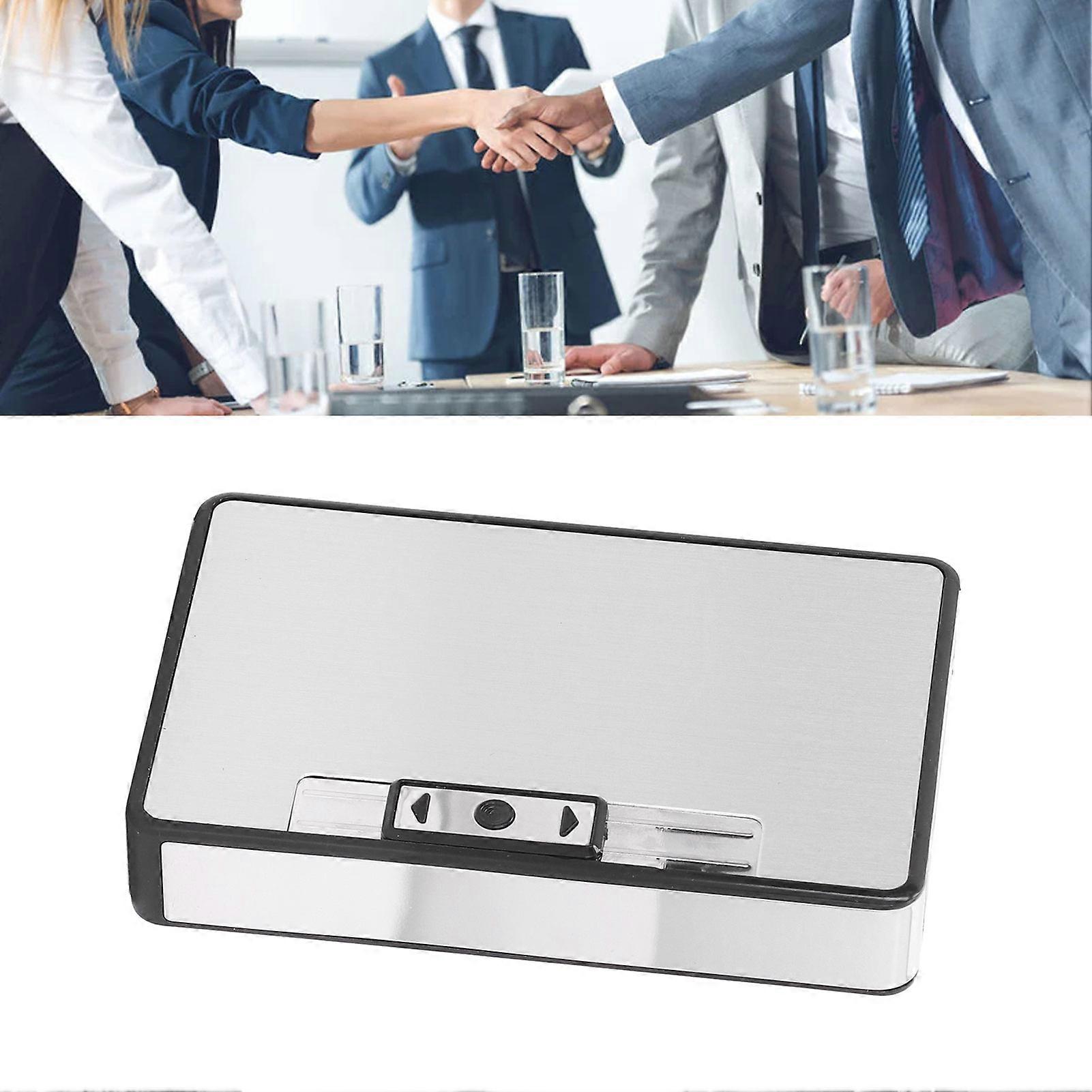 Medium Metal Electronic Cigarette Case with USB Charging 150mAh Silver