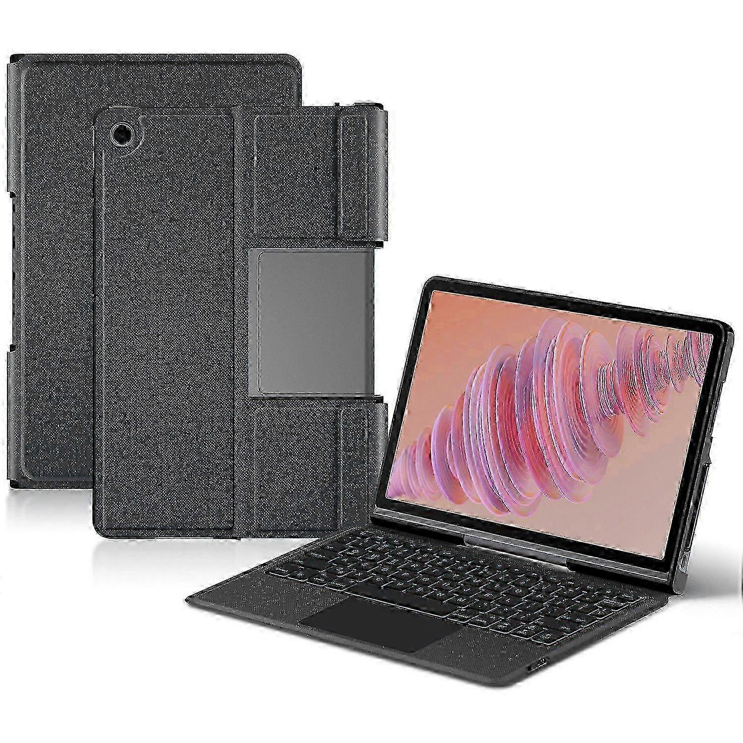 Custodia in pelle Lenovo Tab Plus con tastiera e trackpad Bluetooth retroilluminati