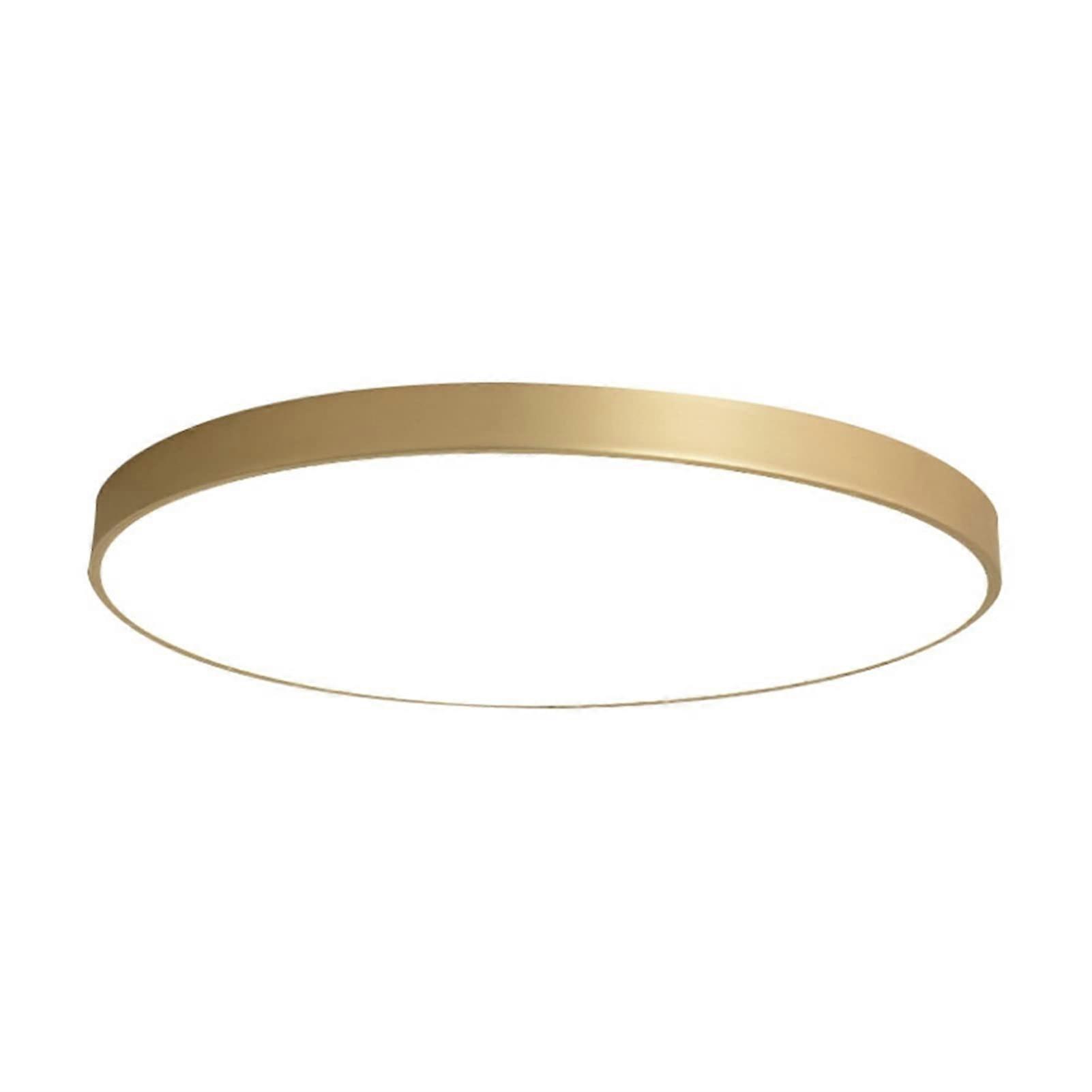 LED Ceiling Lamp Ultra-Thin Circular Light With Golden Ring, 60 Cm Diameter, Stepless Dimming, For Kitchen Hallway
