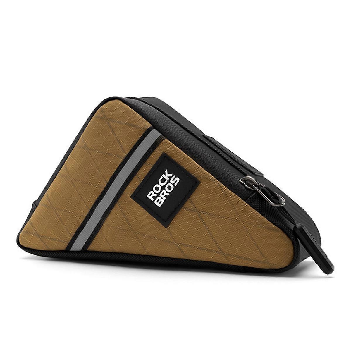 Taittuva pyörälaukku nailonista, kolmioputkilaukku, khaki 0,3 l