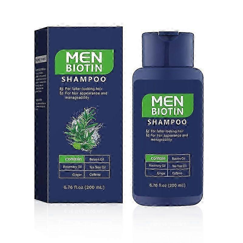 Men Biotin Shampoo, Hair Growth Shampoo, Biotin Thickening Shampoo with Rosemary for Hair Loss and Thinning