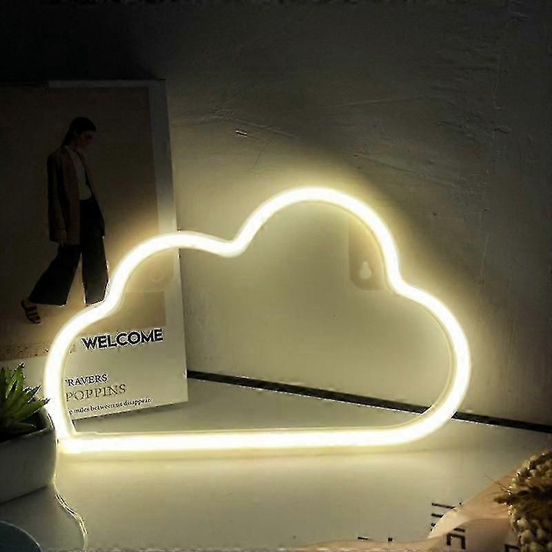 Cloud Neon Sign, Led Neon Light Wall Light Wall Decor, Battery Or Usb Powered Light Up Neon Sign For Bedroom, Kids Room, Living Room, Bar, Party, Chri