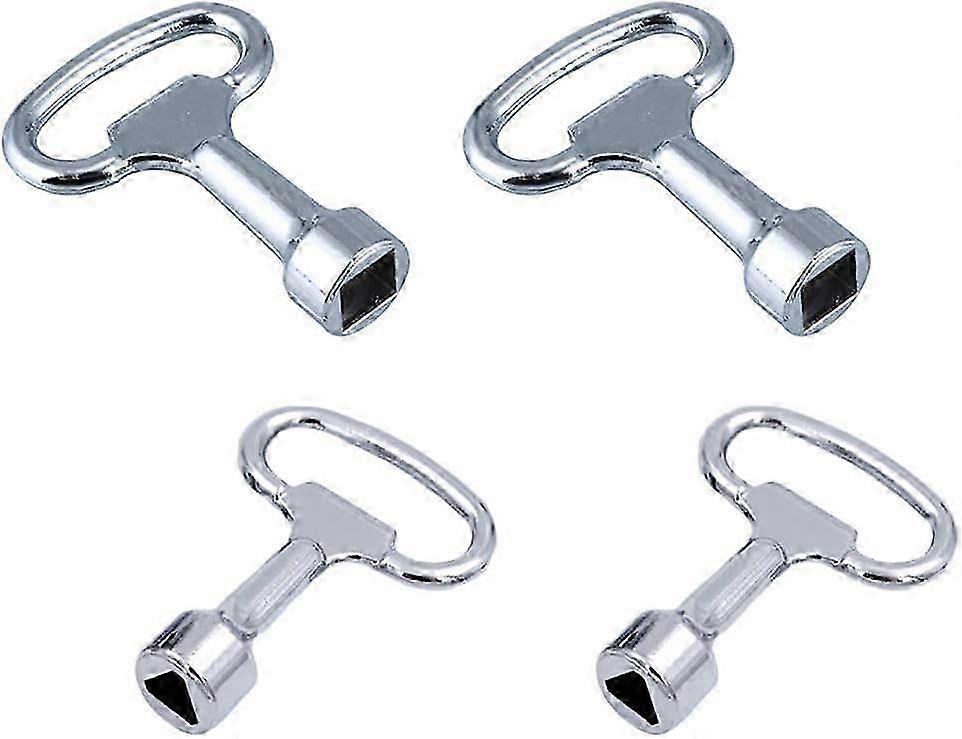 2025 Metal Triangle Key Public Cabinet Key Power Distribution Cabinet Key Electric Meter Box Key Gas Water Meter Radiator Control Cabinet 4pcs