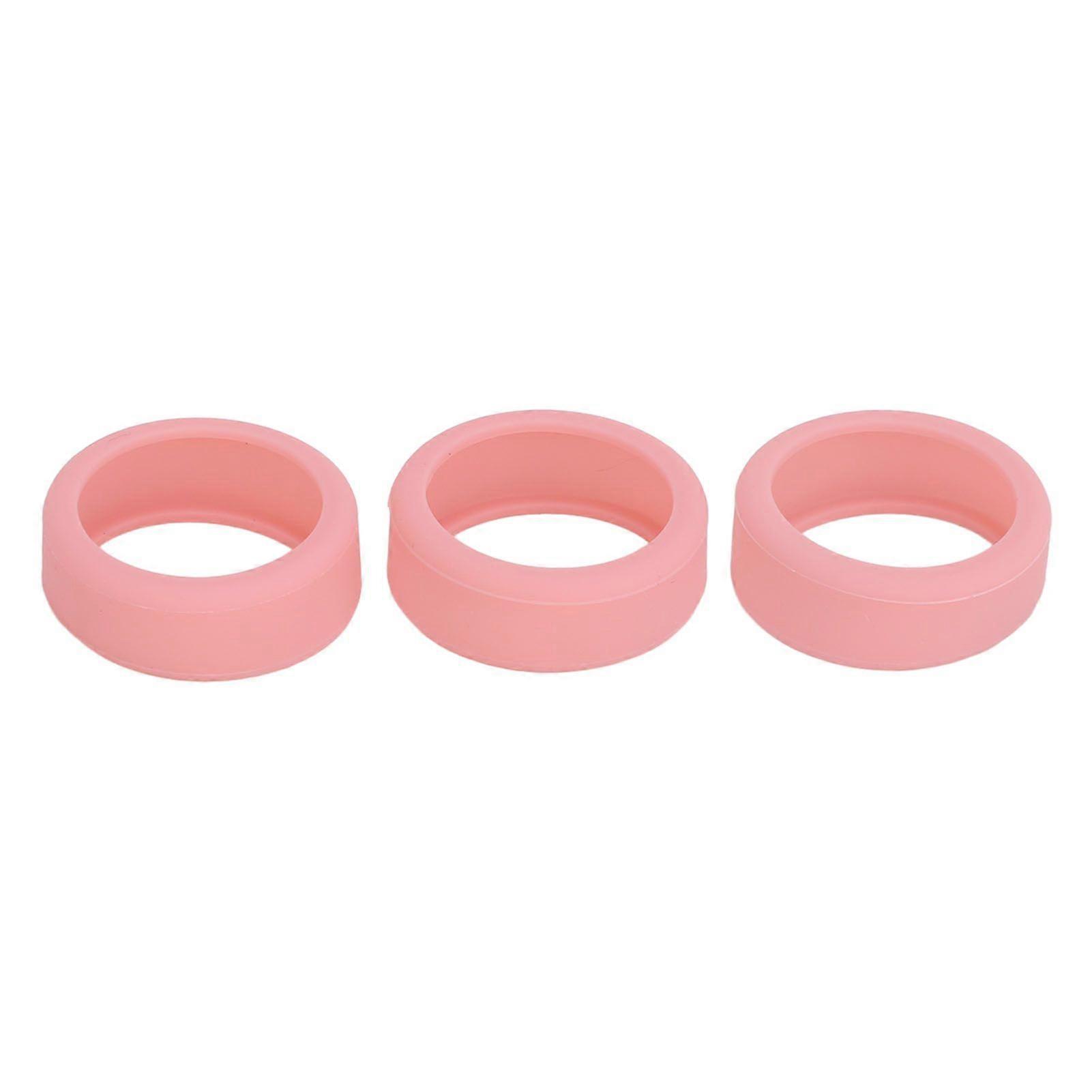 3PCS Silicone Ring Covers for Smart Ring Scratch Resistant Skin Friendly Elastic Ring Protector Protective Sleeve Pink S for Size 6 7 8 9 10