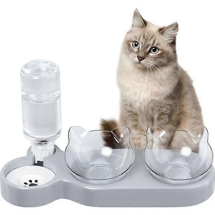 3-Pack Bowls, Double Bowls, 15 Tilted Cat Bowls, Raised Bowl