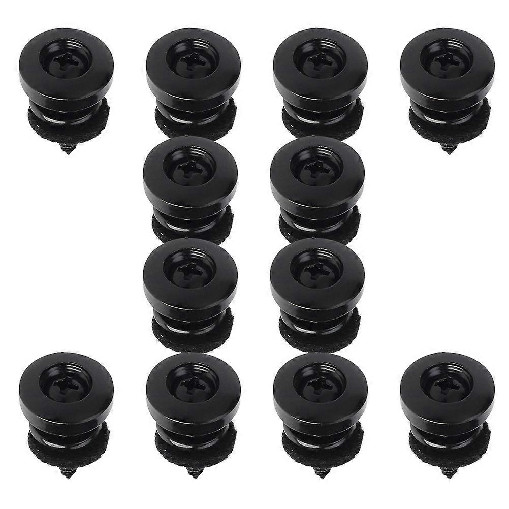 Anti-Slip Guitar Strap Locking Button Iron And Felt Material For Music Performance And Practice 12Pcs