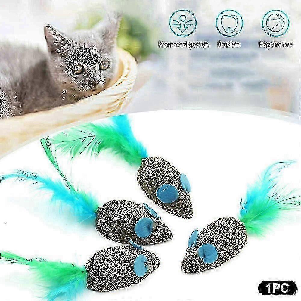 Interactive Catnip Feather Toy with Snack Ball for Encouraging Play and Licking Fun
