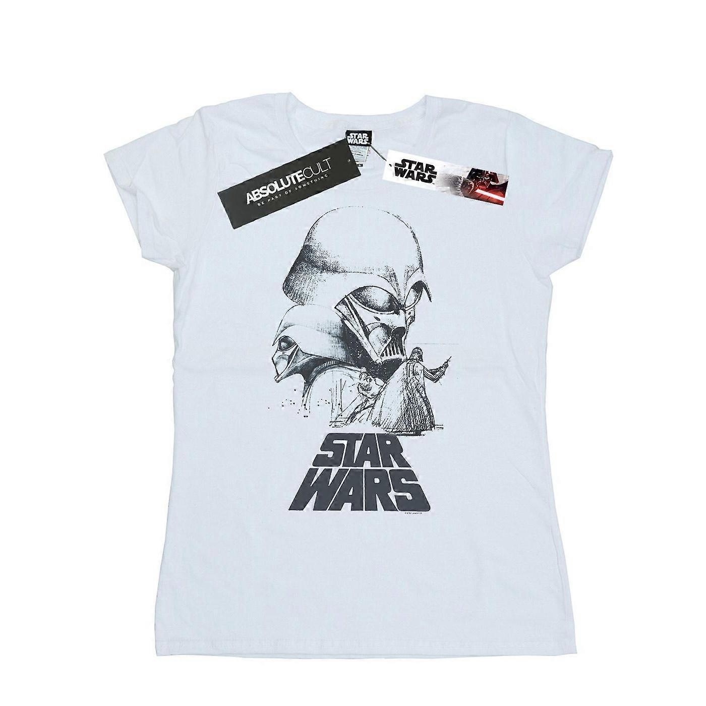 Star Wars Dámské/Dámské Darth Vader Sketch Bavlněné tričko