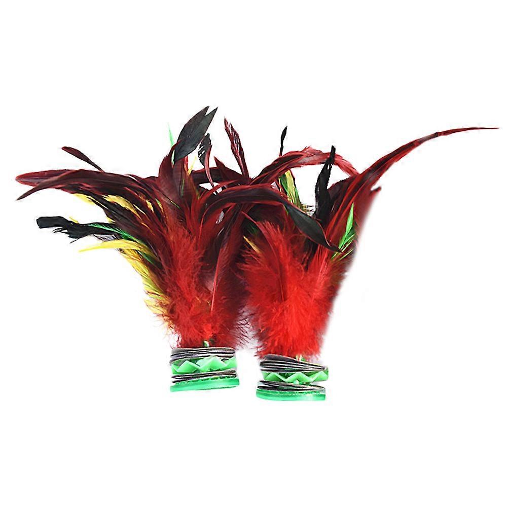 Chinese Jianzi Kick Shuttlecocks for Kids Leisure 2Pcs Colorful Shuttlecocks