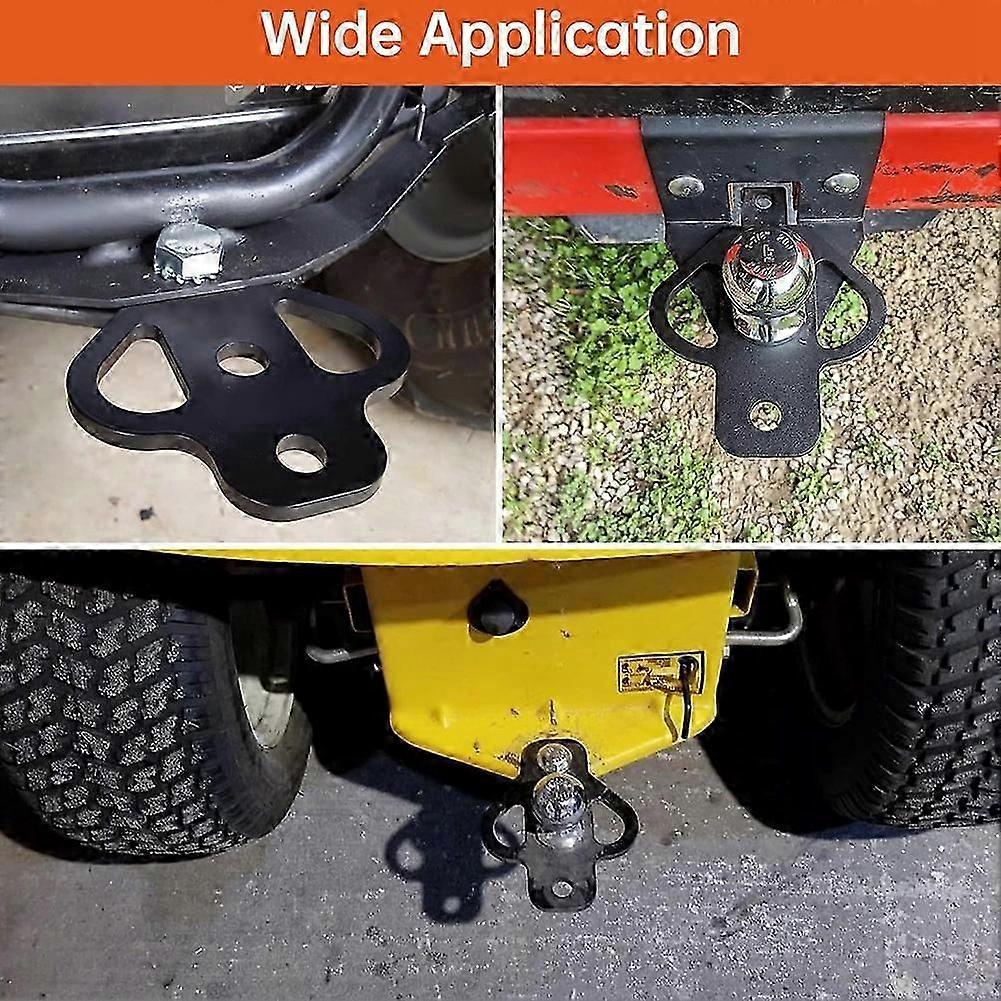 Trailer hitch adapter for ATV with 3-way connection and bolt