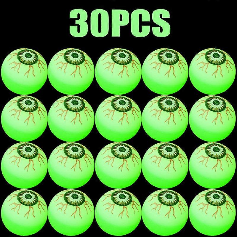 50/5pcs Glow in The Dark Bouncy Ball Halloween Eyeball Decoration Haunted House Home Bar Horror Props Luminous Fake Eyeballs