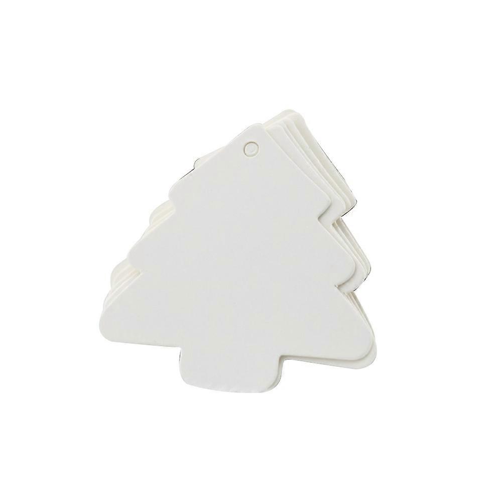 Christmas Tree Tags Kraft Paper Label for Marking Use 50Pcs White