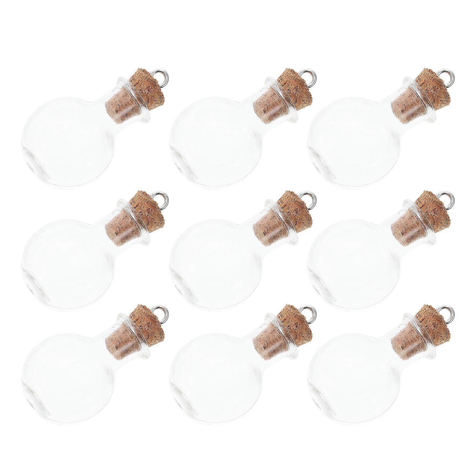 Wishing Drifting Bottles Transparent Glass Creative Bottles Family Friends Gift Storage 10Pcs