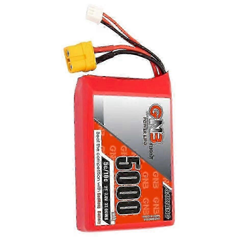 Gaoneng 7.4V 5000mAh 5C 2S LiPo Battery XT60 Plug for Radiomaster TX16S Transmitter