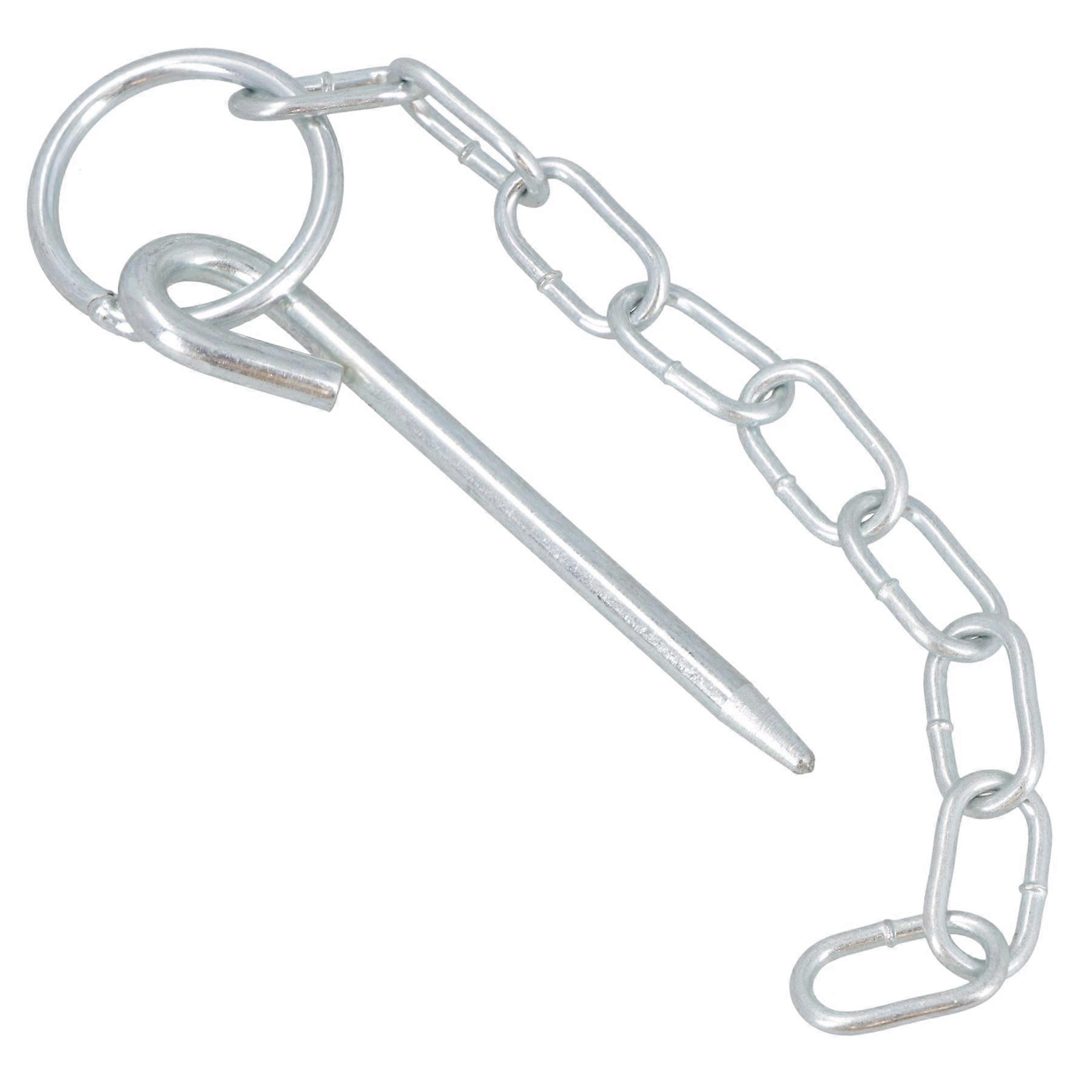 Round Cotter Pin & Chain 6mm by 114mm for Trailer Tipper Tailgate Tailboard