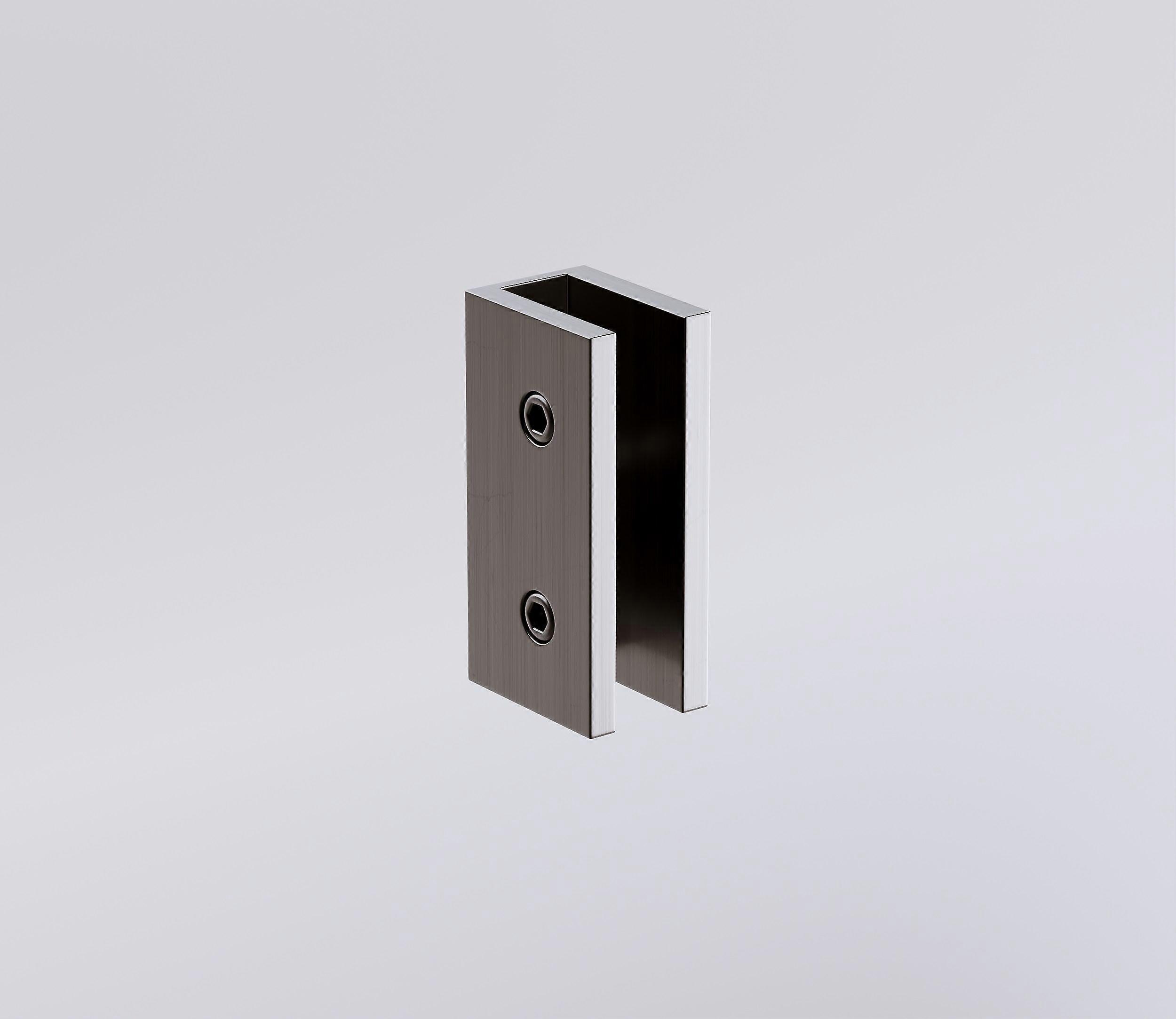 Glass To Wall/Floor Shower Screen U Bracket In Gunmetal Shower Enclosures