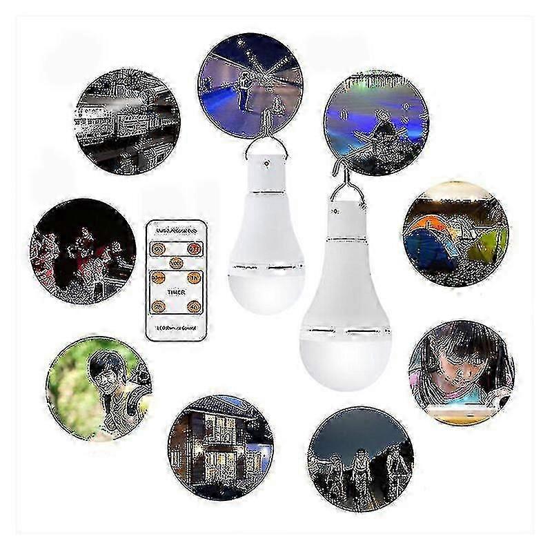 Usb Rechargeable Light Bulb With Remote Control, 7w Led Battery Light Bulbs, E27 Touch Dimmable Light Bulb With Timing Function, Outdoor Camping Emerg