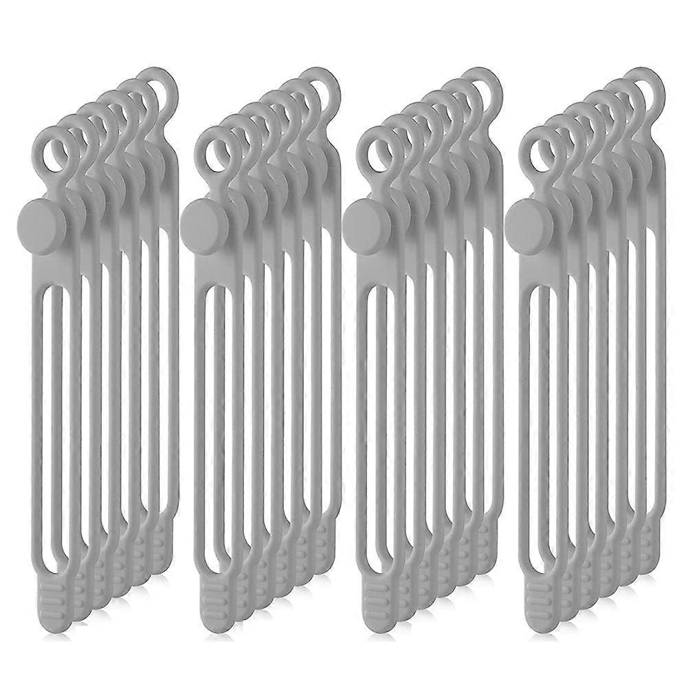 40Pcs Silicone Wire Organizer for Earphone(Gray)
