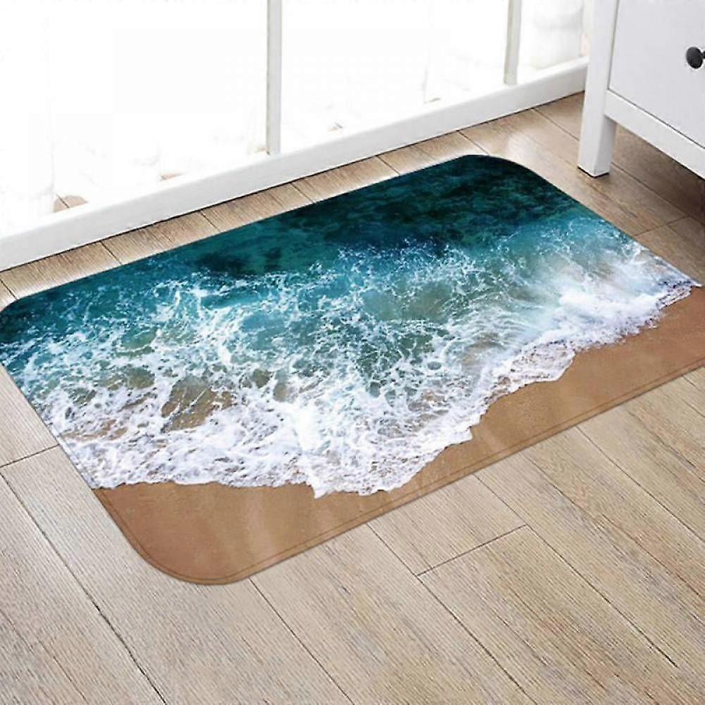 Luxsea 3D Printed Bath Rug Thickened Flannel Fabric Area Rug Soft Non-Slip Backing Home Kitchen Floor Mat Multi-size