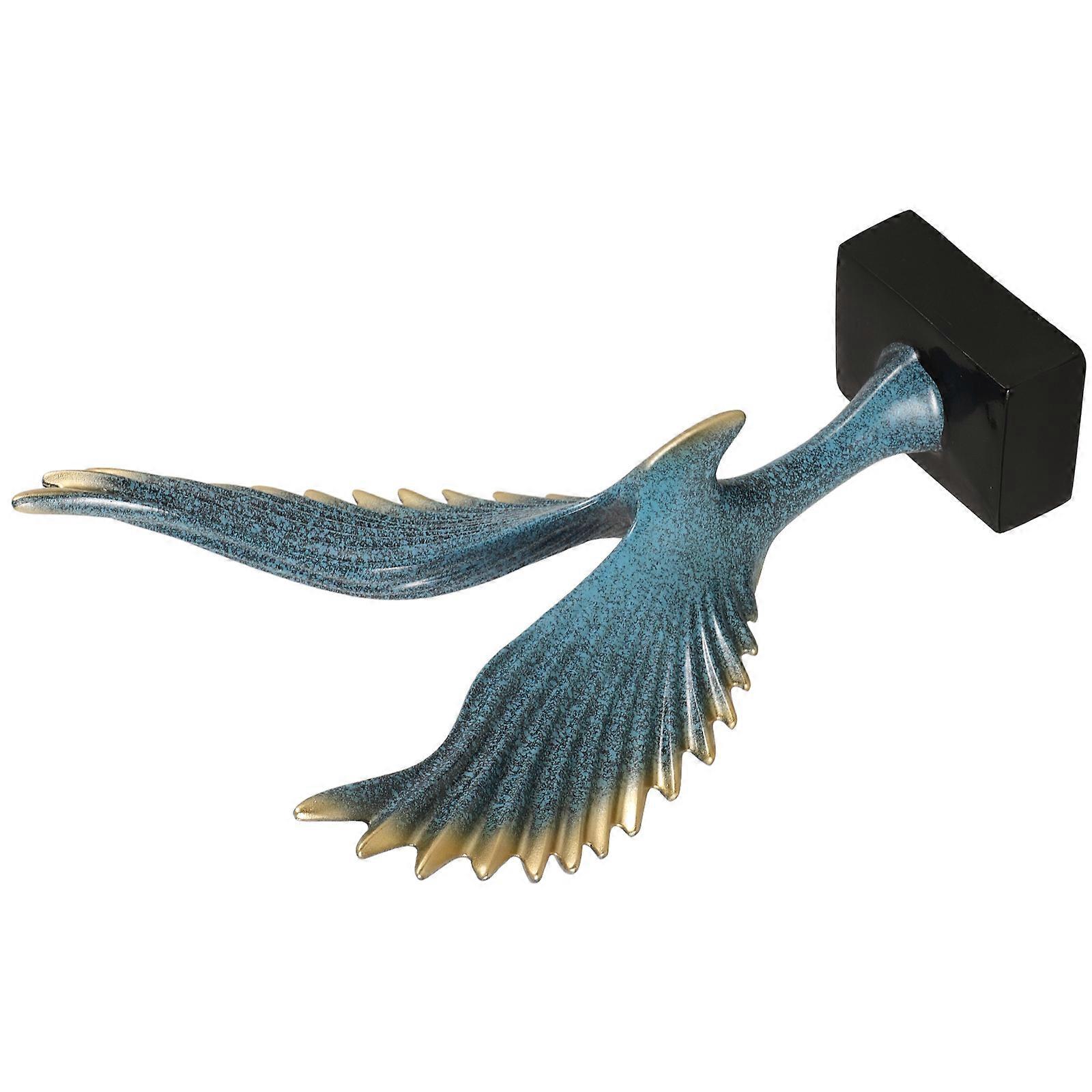 Winged Eagle Statue Resin Eagle Sculpture Decoration 2Pcs for Tabletop