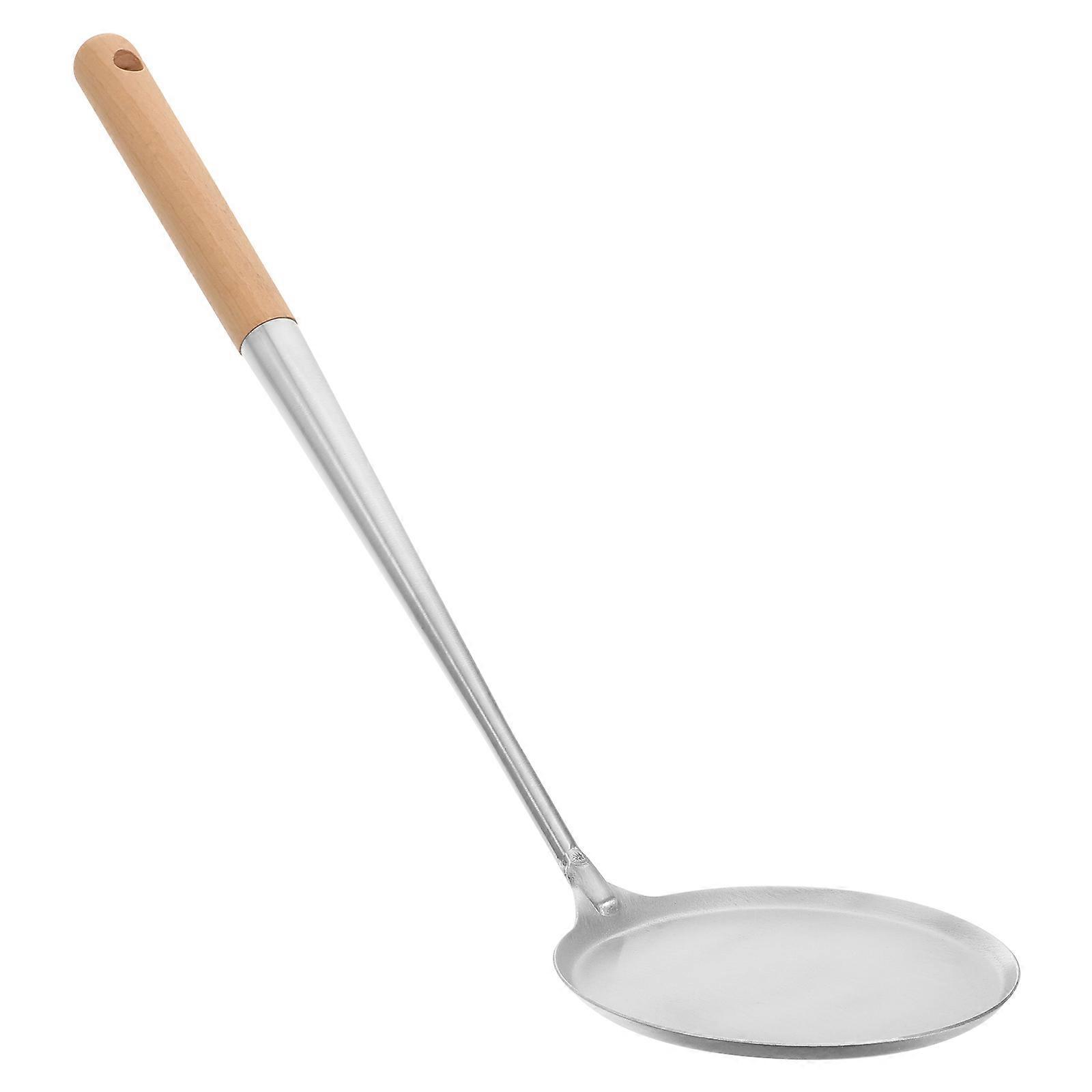 Oil Cake Mold Kitchen Frying Spoon with Non-Stick Wood Handle Tool for Use