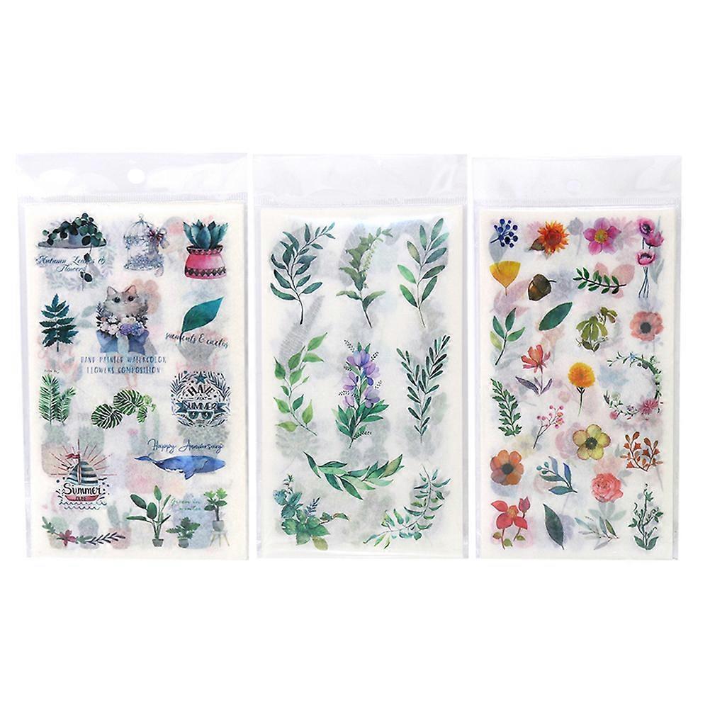 Assorted Color DIY Decorative Paste Stickers for Scrapbook 9Sets