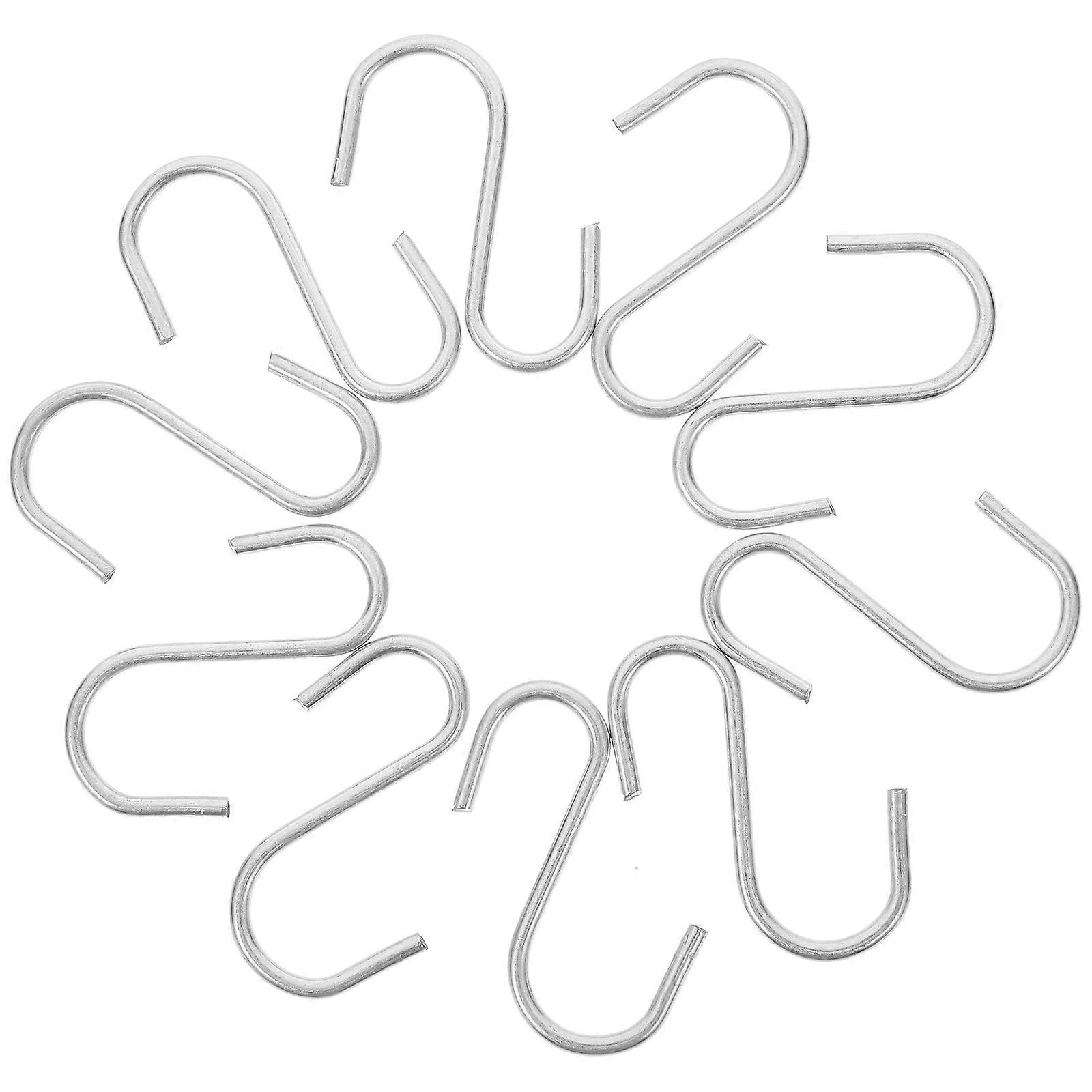 40Pcs Silver Hooks Kitchen Cabinet Utensils Hangers Space Saving Hanging Tool for Household Users