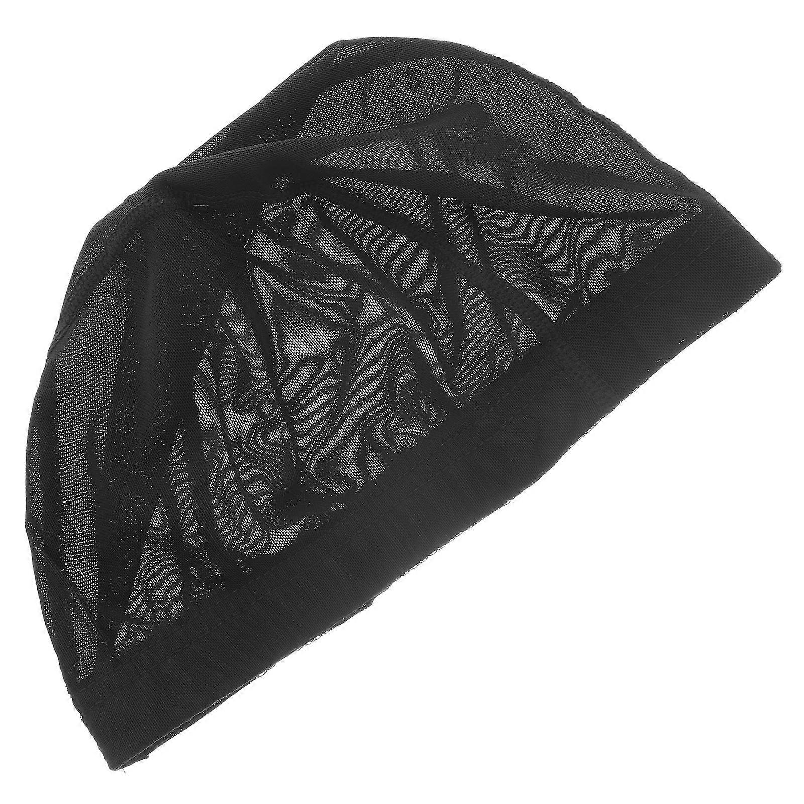Stretchy Wig Fixed Headbands 12 Pcs Adjustable Caps Fashion Styling Black 9.24x5.50in