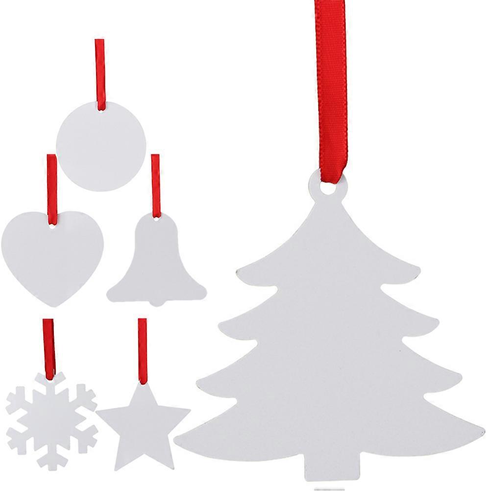 Bulk DIY Sublimation Ornaments For Christmas Featuring Chic Shapes 6Pcs Perfect For Christmas Party And Home Decor