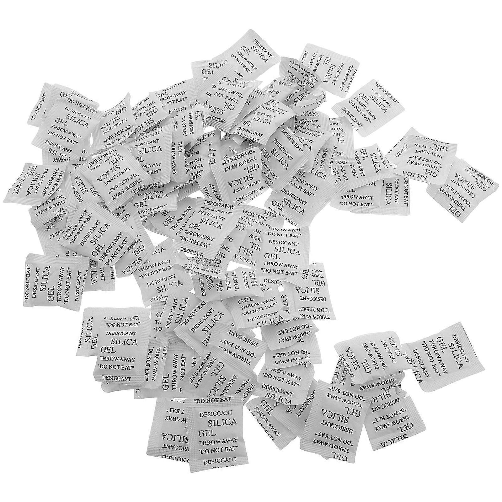 Humidity Packets 100Pcs For Closet Clothing Protection White Efficient Moisture Control Reusable Through Heating Great For Home Use