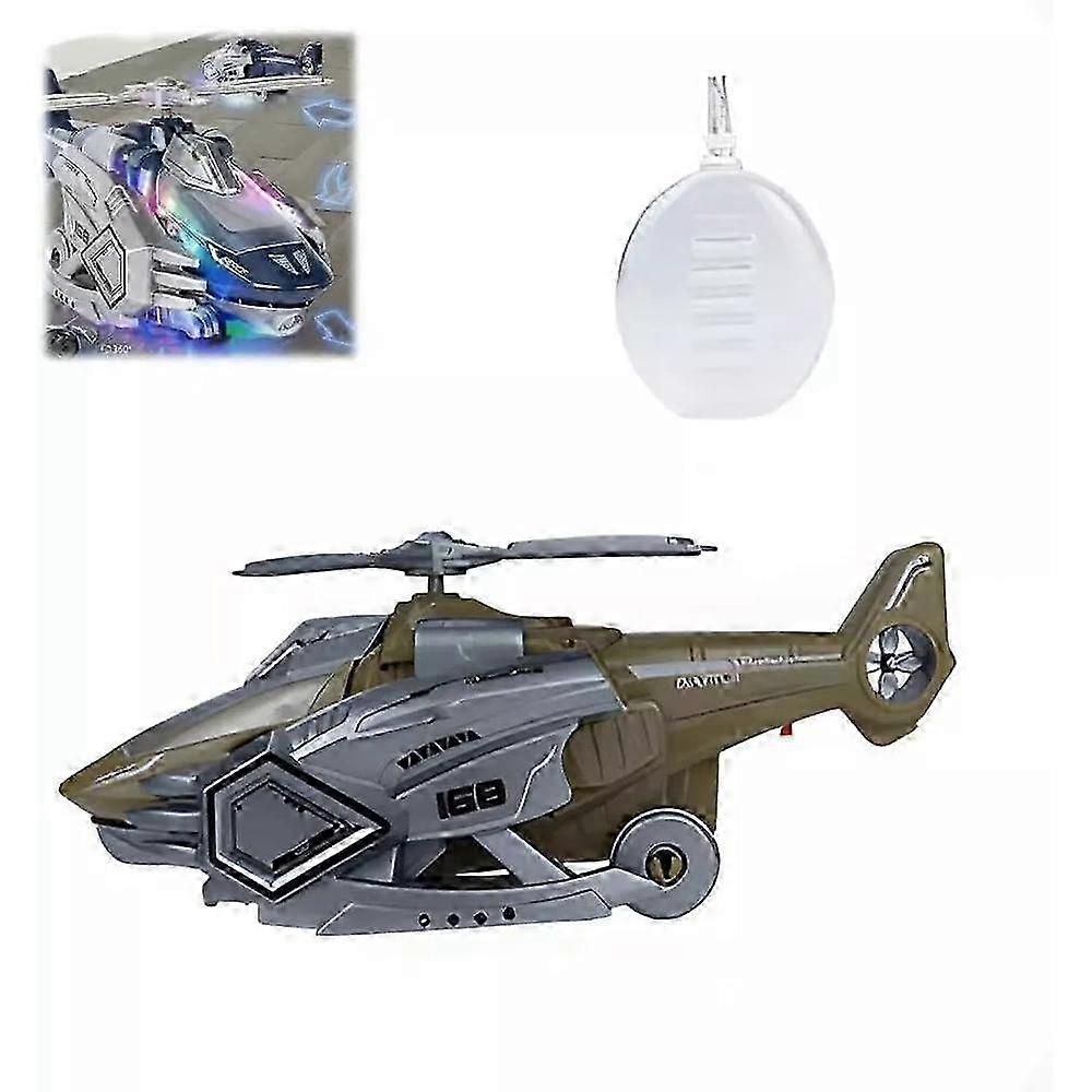 2025 LED Transforming Dinosaur Helicopter Toy New Transforming Helicopter Dinosaur Toy With LED Light And Music For Christmas Birthday Gifts