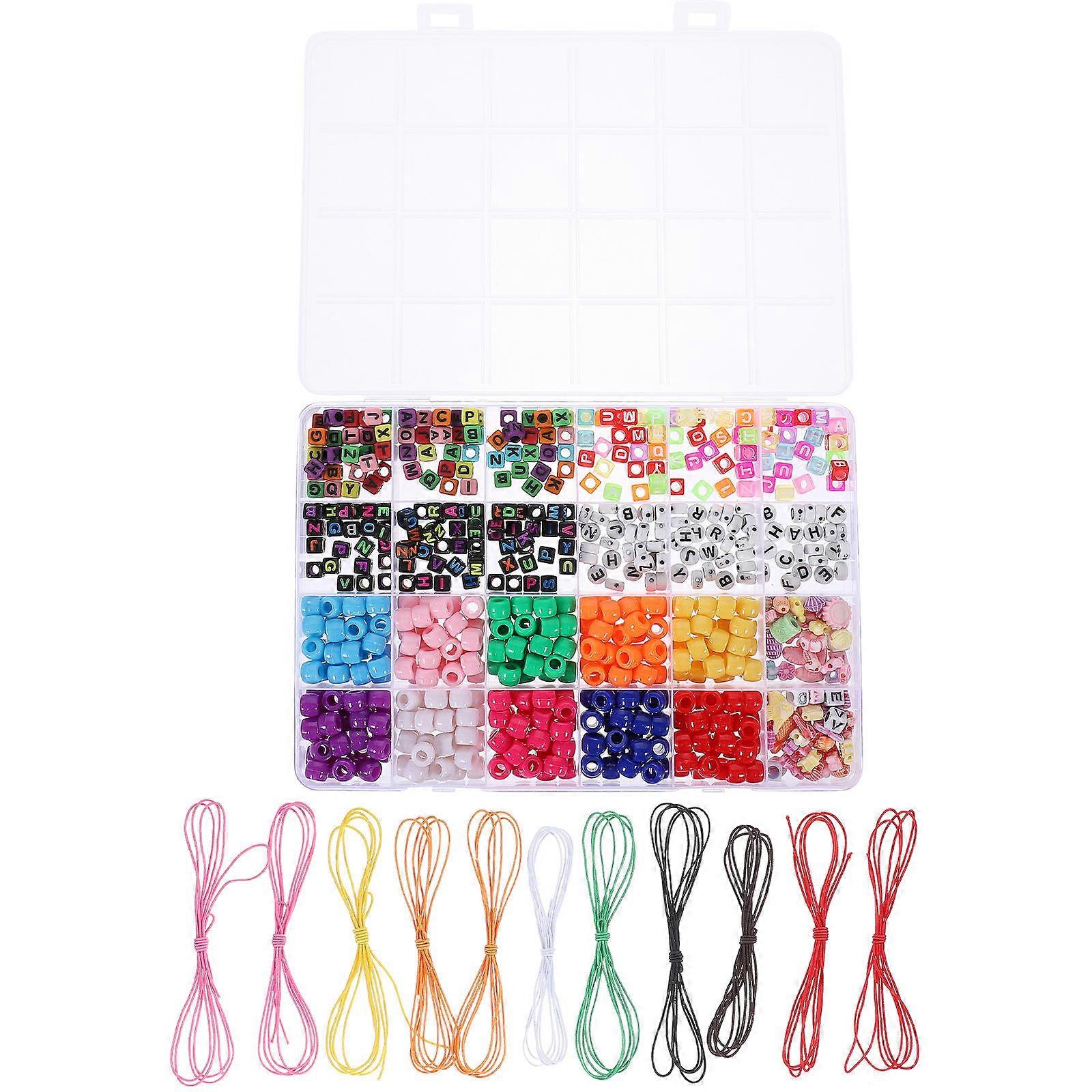 Assorted Color Bracelet Beads Acrylic Letter Beads for DIY Projects 2 Boxes Perfect for Jewelry Making