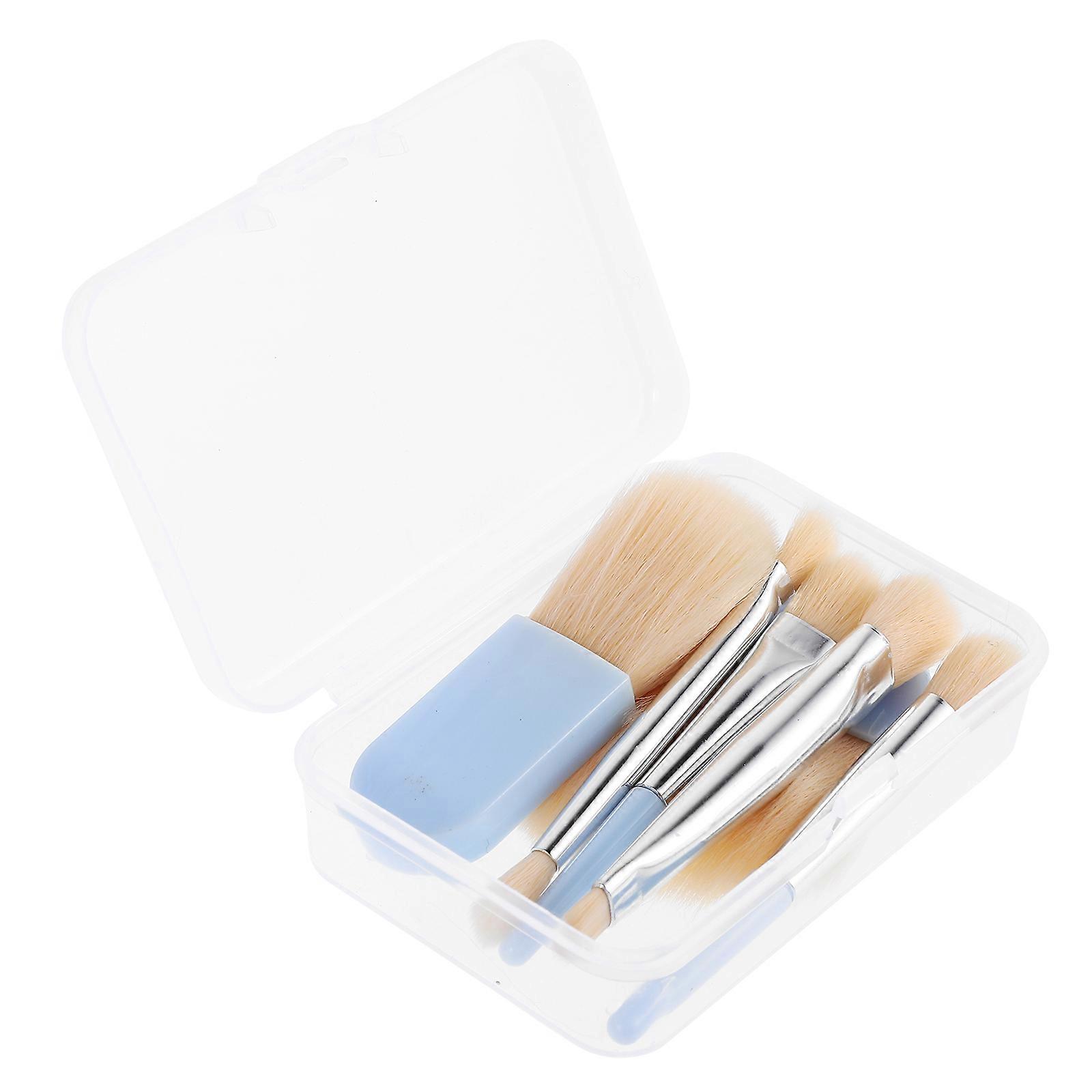 Mini Makeup Brush 2Sets Travel Brushes with Case for Face Makeup Use