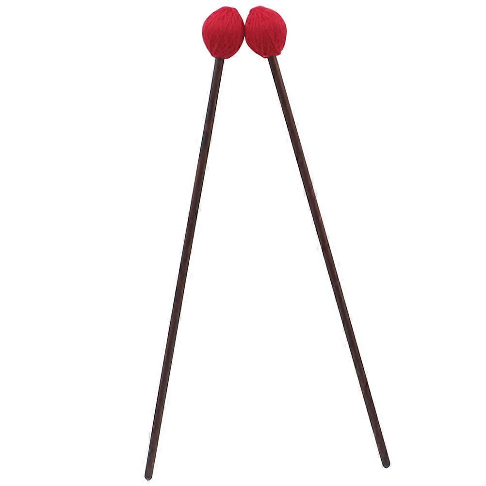 Musical Instrument Mallets Tongue Drum for Performance 2Pairs Red