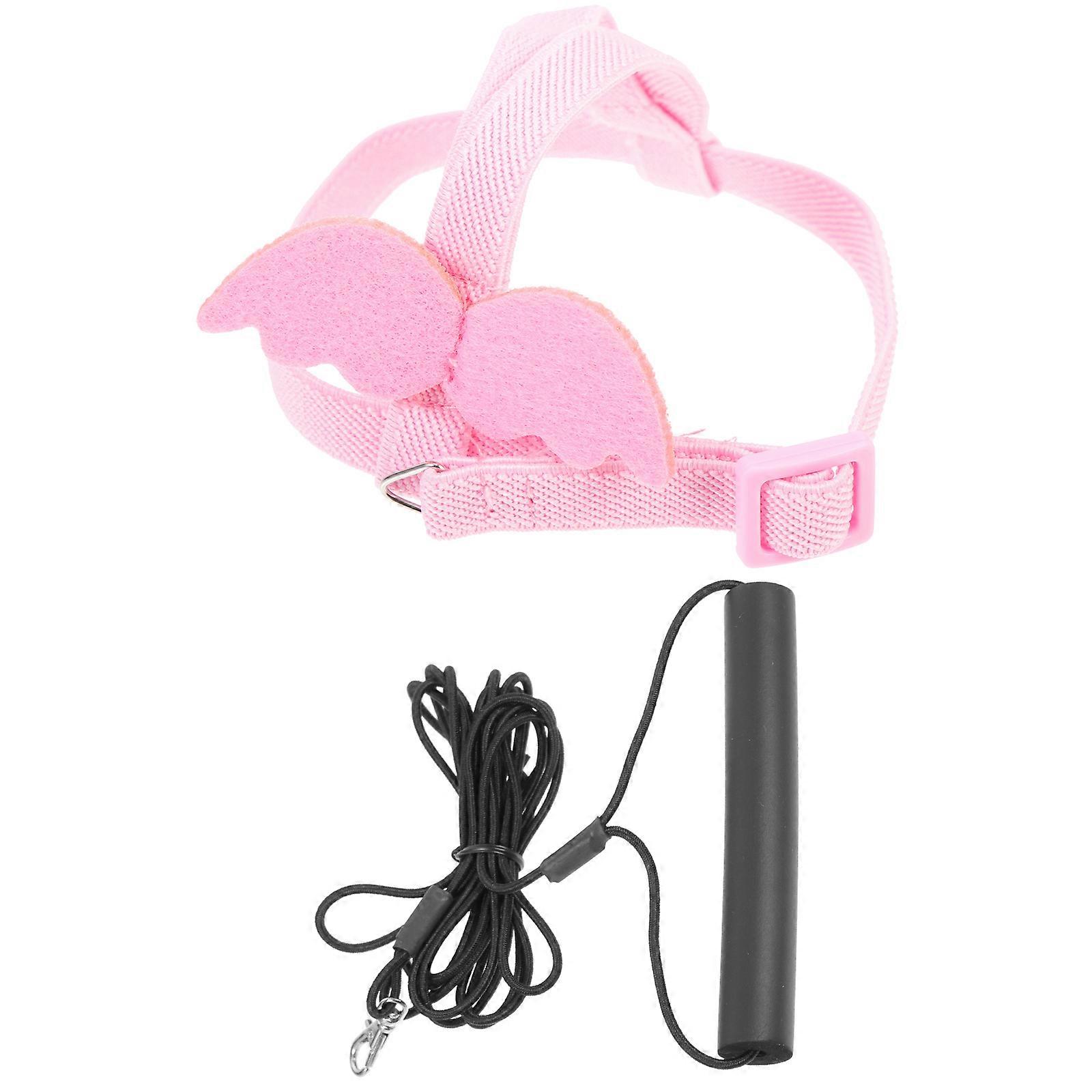 Parrot Traction Rope Bird Leash Harness For Outdoor Training Session With Rectangular Harness And Long Strip Leash 1 Set